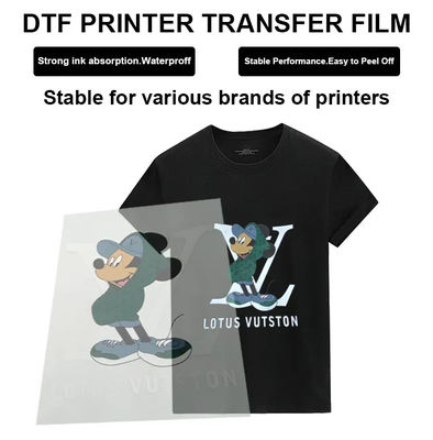 Película de impresión DTF 42cm*100M de tinta blanca mate brillante