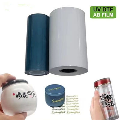 Película UV de alta dureza de 60 cm CMYK Polímero Brillante Blanco Barniz A+B