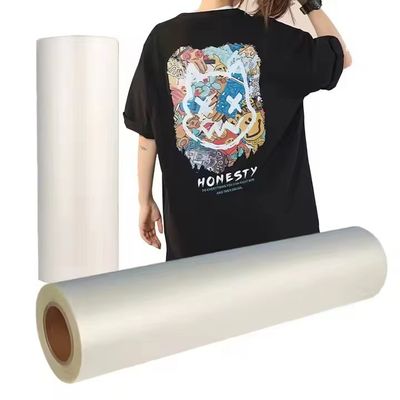 Película DTF de transferencia de calor de 60 cm, rollo de tinta blanca de 75 micrómetros para impresoras DTF