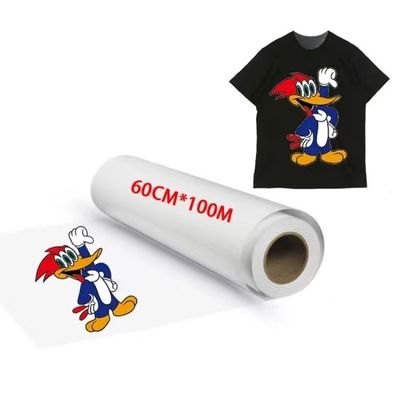 30cm*100m 75U Película de liberación para mascotas Rollo de doble cara Peel frío Peel caliente Calor transparente Película de 30cm para camiseta DTF