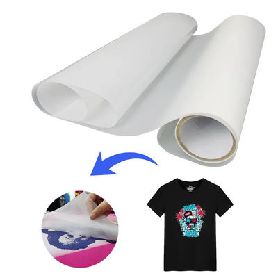 Película DTF para mascotas de doble lado simple 30CM 33CM 60CM * 100M Transferencia de calor de rodillo 75 Micrones Película DTF de pelado frío caliente