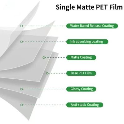 Impresión digital de inyección de tinta de 43 cm transferencia de calor rollo de película de mascota para liberación de espesor DTF 75U