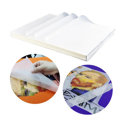 Película de transferencia de calor de 60 cm transparente de doble cara de inyección de tinta de mate blanco A3 para mascotas Dtf