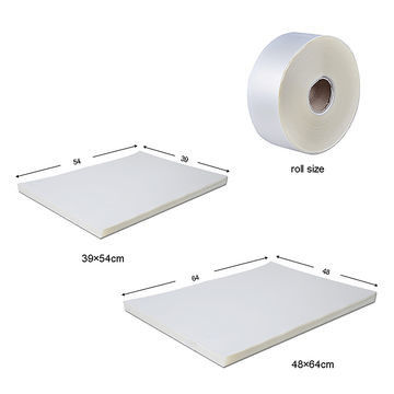 Película de impresión offset no adhesiva de peeling en caliente 50*70cm 75mic Película de impresión transparente