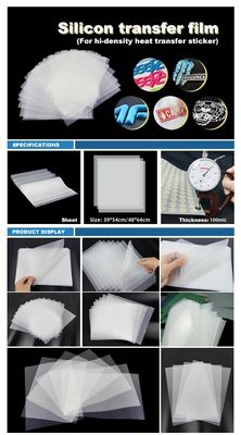 Película de impresión offset de poliéster para impresión de pantalla de prendas de vestir acabado de superficie brillante / mate