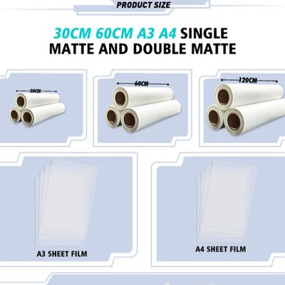75 micrones 60cm*100m Película DTF estirable para impresión digital