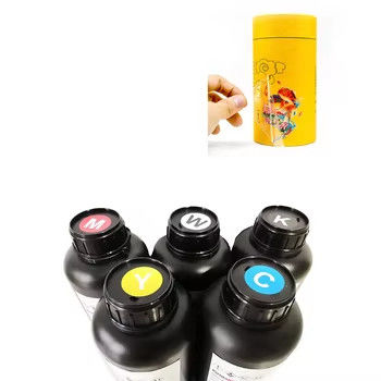 Tinta UV dura y blanda CMYKW Color para XP600 TX800 Dx5 Dx7 Cabeza de impresión 500ML