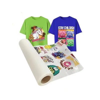 Película para mascotas DTF de doble lado único 30CM 33CM 60CM 60CM*100M Transferencia de calor de rollo 75Micron Peeling frío caliente