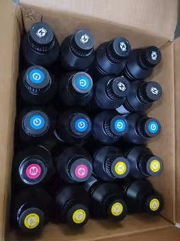 Tinta UV CMYK+V para cabeza de impresora Epson dx7/dx5/dx4 1L uso para cuero de caja de teléfono