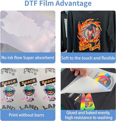 Película para mascotas de doble cara DTF de exfoliación caliente de 30 cm de rollo DTF