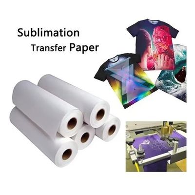 44 pulgadas * 100m 29 Gsm Papel de impresión de sublimación transpirable para subimpresión de colorantes