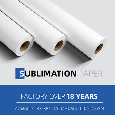 Rollo de papel de sublimación de 40 gm 60 cm*800 m para tejidos de poliéster con tinta de impresión digital