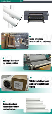 Papel de material de impresión por sublimación de 71 pulgadas para tejidos extensibles 100GSM
