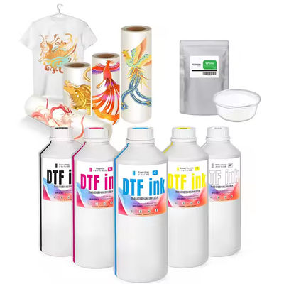 1000 ml CMYK Tintas DTF blancas Directas a la película Tintas de impresión de inyección de tinta para impresoras DTF de Refinecolor