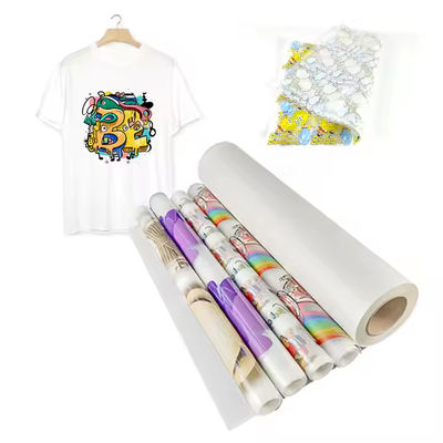 Película de transferencia DTF PET de exfoliación caliente 33CM x 100M Perfecta para impresiones personalizadas detalladas de ropa con tinta blanca