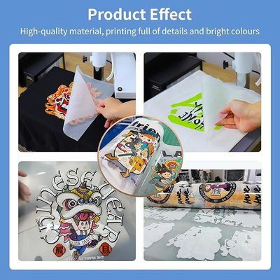 Película de transferencia DTF PET de exfoliación caliente 33CM x 100M Perfecta para impresiones personalizadas detalladas de ropa con tinta blanca