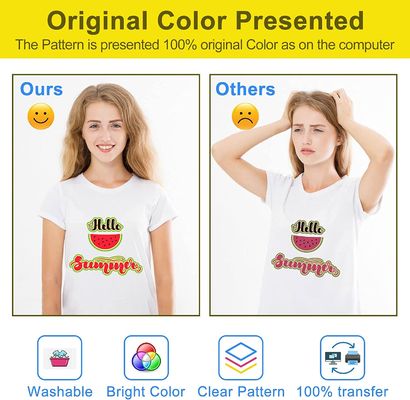 Película de transferencia DTF 30CM x 100M 75U Compatible con CMYK + Tinta blanca para impresión de ropa
