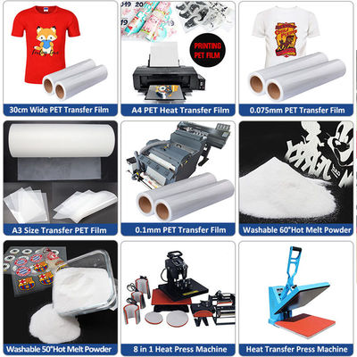 220V / 110V A3 DTF Impresora de película de impresión PET para transferencia de camisetas
